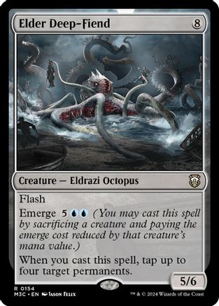 Elder Deep-Fiend (Ripple Foil) (M3C-154) [Modern Horizons 3 Commander] Foil MTG Single Wizards of the Coast