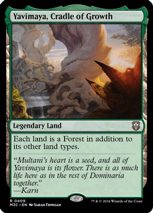 Yavimaya, Cradle of Growth (Ripple Foil) (M3C-409) [Modern Horizons 3 Commander] Foil MTG Single Wizards of the Coast