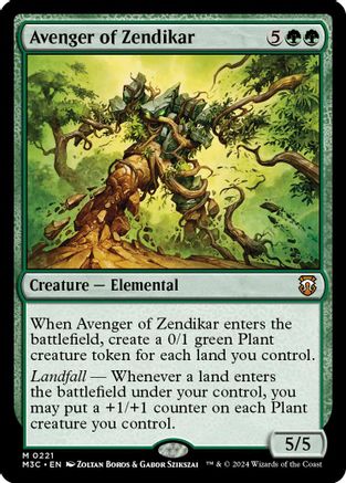 Avenger of Zendikar (Ripple Foil) (M3C-221) [Modern Horizons 3 Commander] Foil MTG Single Wizards of the Coast