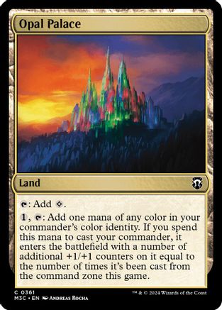Opal Palace (Ripple Foil) (M3C-361) [Modern Horizons 3 Commander] Foil MTG Single Wizards of the Coast