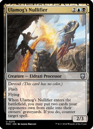 Ulamog's Nullifier (Ripple Foil) (M3C-275) [Modern Horizons 3 Commander] Foil MTG Single Wizards of the Coast