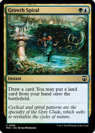 Growth Spiral (Ripple Foil) (M3C-265) [Modern Horizons 3 Commander] Foil MTG Single Wizards of the Coast