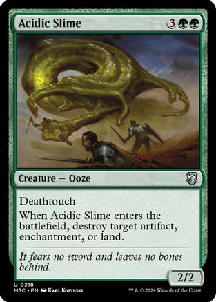 Acidic Slime (Ripple Foil) (M3C-218) [Modern Horizons 3 Commander] Foil MTG Single Wizards of the Coast