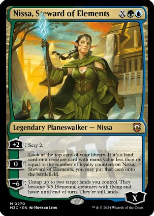 Nissa, Steward of Elements (Ripple Foil) (M3C-270) [Modern Horizons 3 Commander] Foil MTG Single Wizards of the Coast