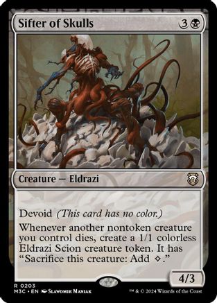 Sifter of Skulls (Ripple Foil) (M3C-203) [Modern Horizons 3 Commander] Foil MTG Single Wizards of the Coast