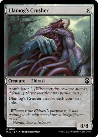 Ulamog's Crusher (Ripple Foil) (M3C-161) [Modern Horizons 3 Commander] Foil MTG Single Wizards of the Coast