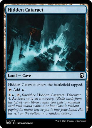 Hidden Cataract (Ripple Foil) (M3C-348) [Modern Horizons 3 Commander] Foil MTG Single Wizards of the Coast