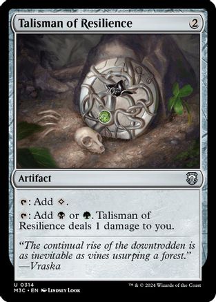 Talisman of Resilience (Ripple Foil) (M3C-314) [Modern Horizons 3 Commander] Foil MTG Single Wizards of the Coast