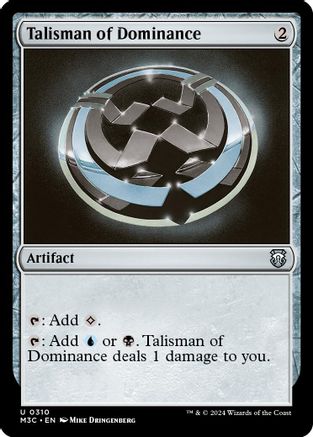 Talisman of Dominance (Ripple Foil) (M3C-310) [Modern Horizons 3 Commander] Foil MTG Single Wizards of the Coast