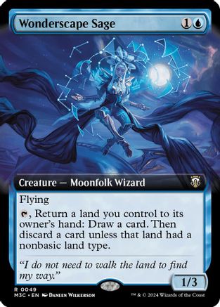 Wonderscape Sage (Ripple Foil) (M3C-049) [Modern Horizons 3 Commander] Foil MTG Single Wizards of the Coast