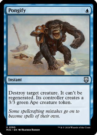 Pongify (Ripple Foil) (M3C-190) [Modern Horizons 3 Commander] Foil MTG Single Wizards of the Coast