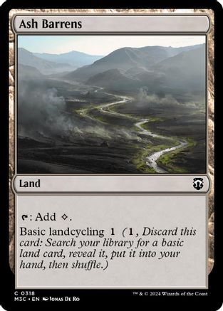Ash Barrens (Ripple Foil) (M3C-318) [Modern Horizons 3 Commander] Foil MTG Single Wizards of the Coast