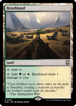 Brushland (Ripple Foil) (M3C-324) [Modern Horizons 3 Commander] Foil MTG Single Wizards of the Coast