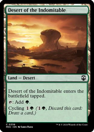 Desert of the Indomitable (Ripple Foil) (M3C-336) [Modern Horizons 3 Commander] Foil MTG Single Wizards of the Coast