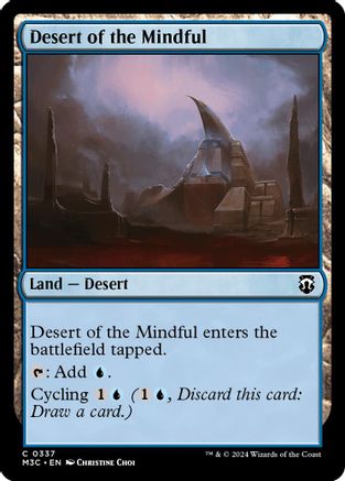 Desert of the Mindful (Ripple Foil) (M3C-337) [Modern Horizons 3 Commander] Foil MTG Single Wizards of the Coast
