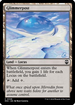 Glimmerpost (Ripple Foil) (M3C-346) [Modern Horizons 3 Commander] Foil MTG Single Wizards of the Coast
