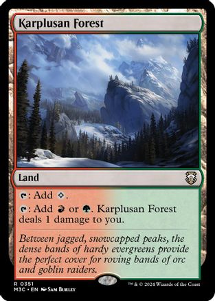 Karplusan Forest (Ripple Foil) (M3C-351) [Modern Horizons 3 Commander] Foil MTG Single Wizards of the Coast