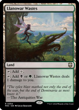 Llanowar Wastes (Ripple Foil) (M3C-354) [Modern Horizons 3 Commander] Foil MTG Single Wizards of the Coast