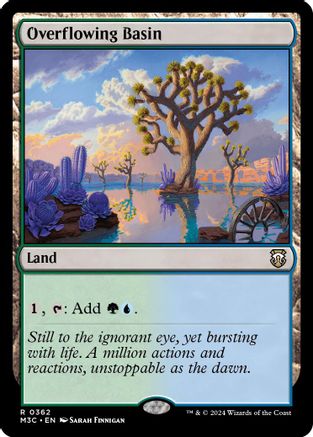 Overflowing Basin (Ripple Foil) (M3C-362) [Modern Horizons 3 Commander] Foil MTG Single Wizards of the Coast