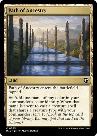 Path of Ancestry (Ripple Foil) (M3C-363) [Modern Horizons 3 Commander] Foil MTG Single Wizards of the Coast