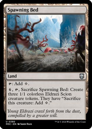 Spawning Bed (Ripple Foil) (M3C-380) [Modern Horizons 3 Commander] Foil MTG Single Wizards of the Coast