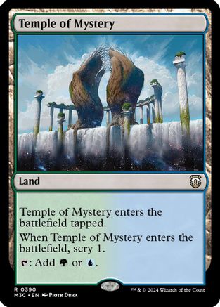 Temple of Mystery (Ripple Foil) (M3C-390) [Modern Horizons 3 Commander] Foil MTG Single Wizards of the Coast