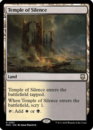 Temple of Silence (Ripple Foil) (M3C-391) [Modern Horizons 3 Commander] Foil MTG Single Wizards of the Coast