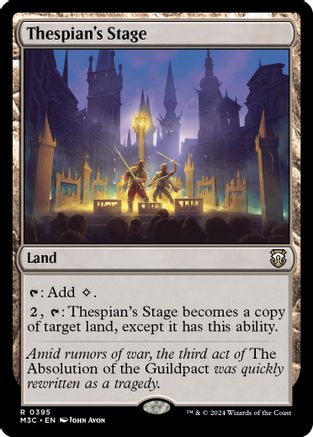 Thespian's Stage (Ripple Foil) (M3C-395) [Modern Horizons 3 Commander] Foil MTG Single Wizards of the Coast