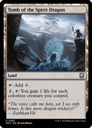 Tomb of the Spirit Dragon (Ripple Foil) (M3C-397) [Modern Horizons 3 Commander] Foil MTG Single Wizards of the Coast
