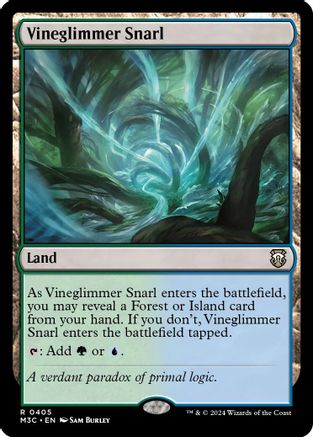 Vineglimmer Snarl (Ripple Foil) (M3C-405) [Modern Horizons 3 Commander] Foil MTG Single Wizards of the Coast