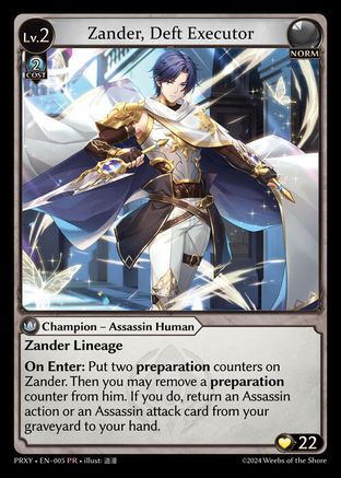 Zander, Deft Executor (005) [Proxias Vault] Grand Archive Single Weebs of the Shore
