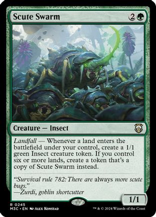 Scute Swarm (Ripple Foil) (M3C-245) [Modern Horizons 3 Commander] Foil MTG Single Wizards of the Coast