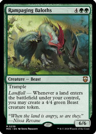 Rampaging Baloths (Ripple Foil) (M3C-239) [Modern Horizons 3 Commander] Foil MTG Single Wizards of the Coast