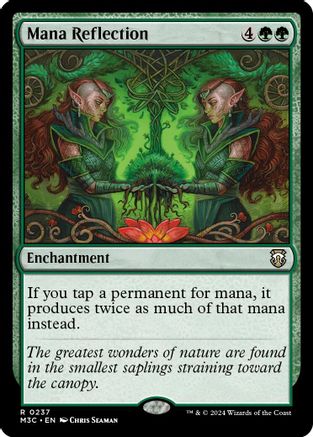 Mana Reflection (Ripple Foil) (M3C-237) [Modern Horizons 3 Commander] Foil MTG Single Wizards of the Coast