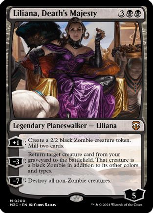 Liliana, Death's Majesty (Ripple Foil) (M3C-200) [Modern Horizons 3 Commander] Foil MTG Single Wizards of the Coast