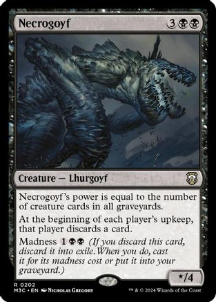 Necrogoyf (Ripple Foil) (M3C-202) [Modern Horizons 3 Commander] Foil MTG Single Wizards of the Coast