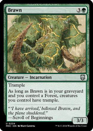 Brawn (Ripple Foil) (M3C-224) [Modern Horizons 3 Commander] Foil MTG Single Wizards of the Coast
