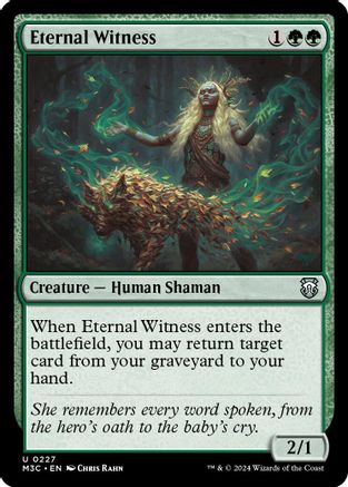 Eternal Witness (Ripple Foil) (M3C-227) [Modern Horizons 3 Commander] Foil MTG Single Wizards of the Coast
