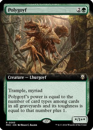 Polygoyf (Ripple Foil) (M3C-065) [Modern Horizons 3 Commander] Foil MTG Single Wizards of the Coast