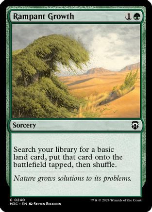 Rampant Growth (Ripple Foil) (M3C-240) [Modern Horizons 3 Commander] Foil MTG Single Wizards of the Coast
