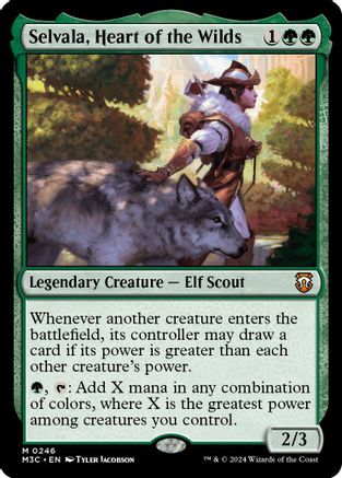 Selvala, Heart of the Wilds (Ripple Foil) (M3C-246) [Modern Horizons 3 Commander] Foil MTG Single Wizards of the Coast