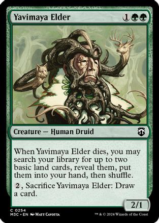 Yavimaya Elder (Ripple Foil) (M3C-254) [Modern Horizons 3 Commander] Foil MTG Single Wizards of the Coast
