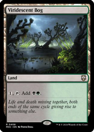 Viridescent Bog (Ripple Foil) (M3C-406) [Modern Horizons 3 Commander] Foil MTG Single Wizards of the Coast