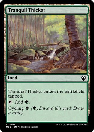 Tranquil Thicket (Ripple Foil) (M3C-398) [Modern Horizons 3 Commander] Foil MTG Single Wizards of the Coast
