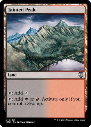 Tainted Peak (Ripple Foil) (M3C-382) [Modern Horizons 3 Commander] Foil MTG Single Wizards of the Coast