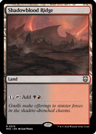 Shadowblood Ridge (Ripple Foil) (M3C-373) [Modern Horizons 3 Commander] Foil MTG Single Wizards of the Coast