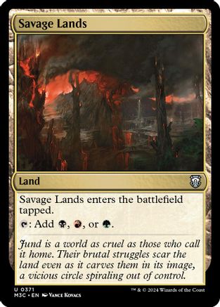 Savage Lands (Ripple Foil) (M3C-371) [Modern Horizons 3 Commander] Foil MTG Single Wizards of the Coast