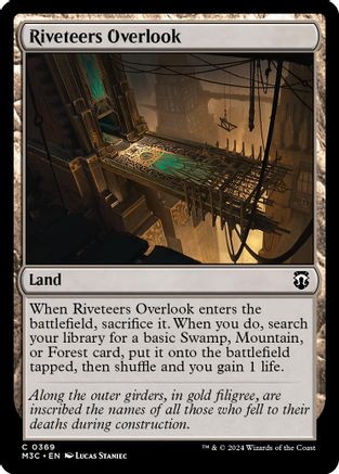 Riveteers Overlook (Ripple Foil) (M3C-369) [Modern Horizons 3 Commander] Foil MTG Single Wizards of the Coast