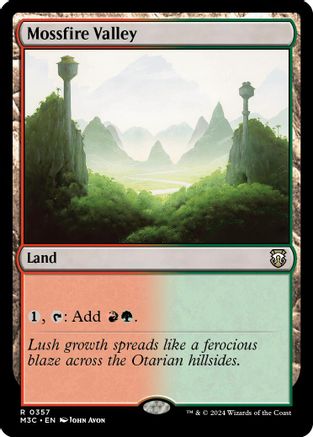Mossfire Valley (Ripple Foil) (M3C-357) [Modern Horizons 3 Commander] Foil MTG Single Wizards of the Coast