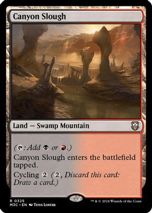 Canyon Slough (Ripple Foil) (M3C-325) [Modern Horizons 3 Commander] Foil MTG Single Wizards of the Coast